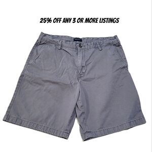 Men's Nautica Gray Casual Shorts Pockets Casual Everyday